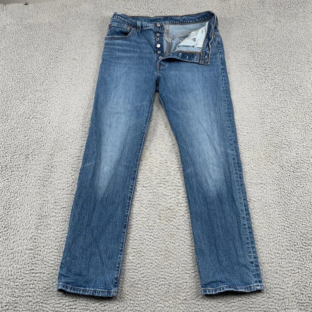 Levi's 501 Jeans Mens W31 L30 Blue Original Fit Straight Leg Button Fly Denim